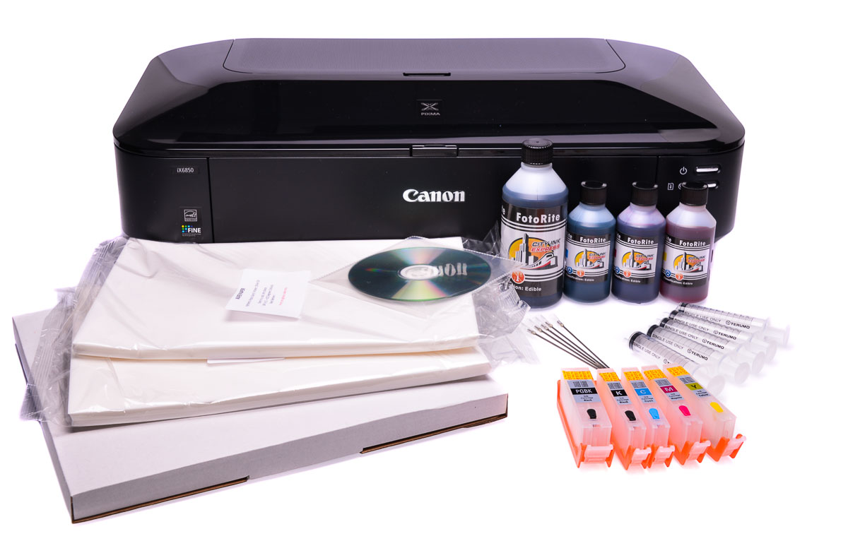Canon IX6850 A3 Edible ink printer Edible starter kit 50 wafer 20