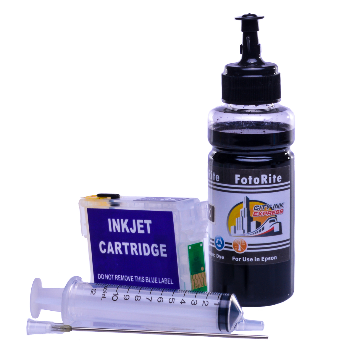Refillable T0791 - CT07914010 Black Cheap printer cartridges for Epson Stylus 1400 Owl Inks dye ink