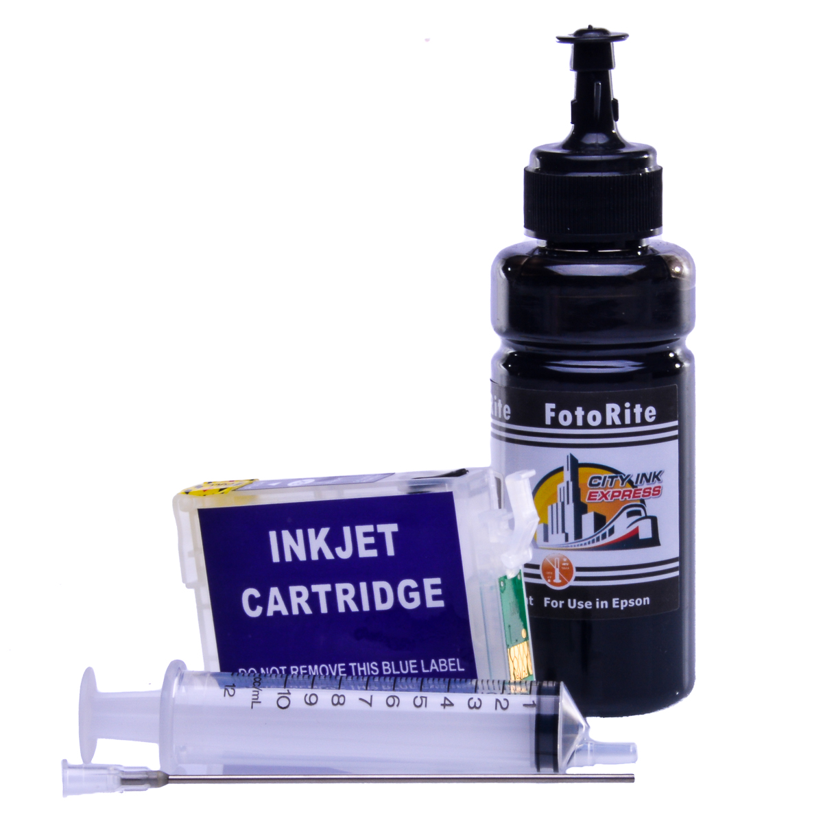 Refillable pigment Cheap printer cartridges for Epson Stylus 1500W Owl Inks T0791 - CT07914010 Black