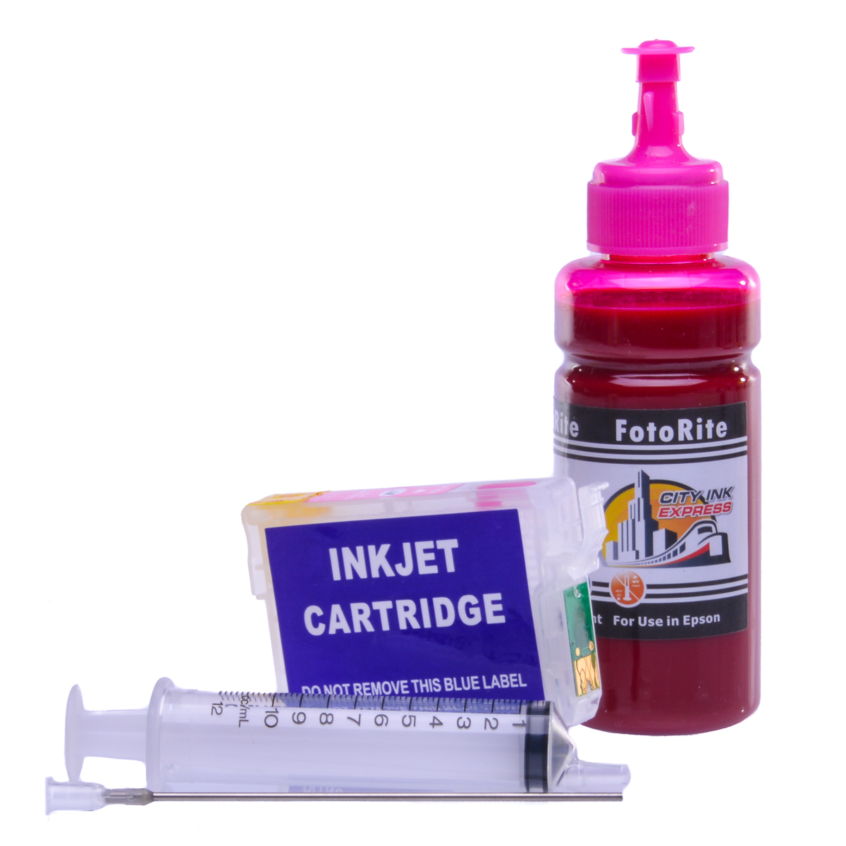 Refillable pigment Cheap printer cartridges for Epson Stylus 1400 Owl Inks T0796 - CT07964010 Light Magenta