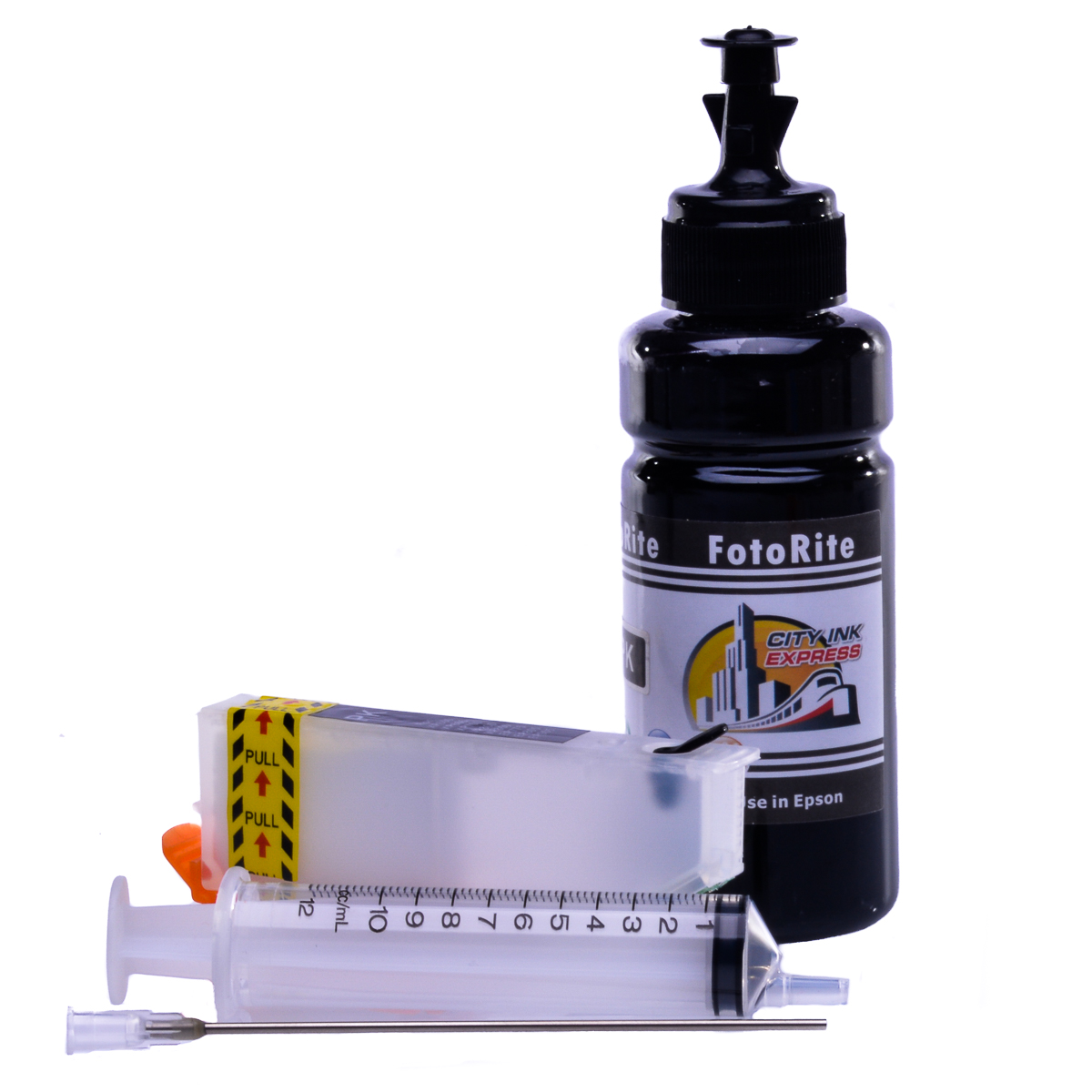 Refillable T2421 - CT24214010 Black Cheap printer cartridges for Epson XP-750 T2431 - CT24314010 dye ink