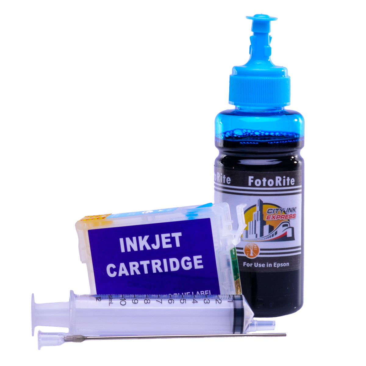 Refillable T2425 - CT24254010 Light Cyan Cheap printer cartridges for Epson XP-850 T2435 - CT24354010 dye ink