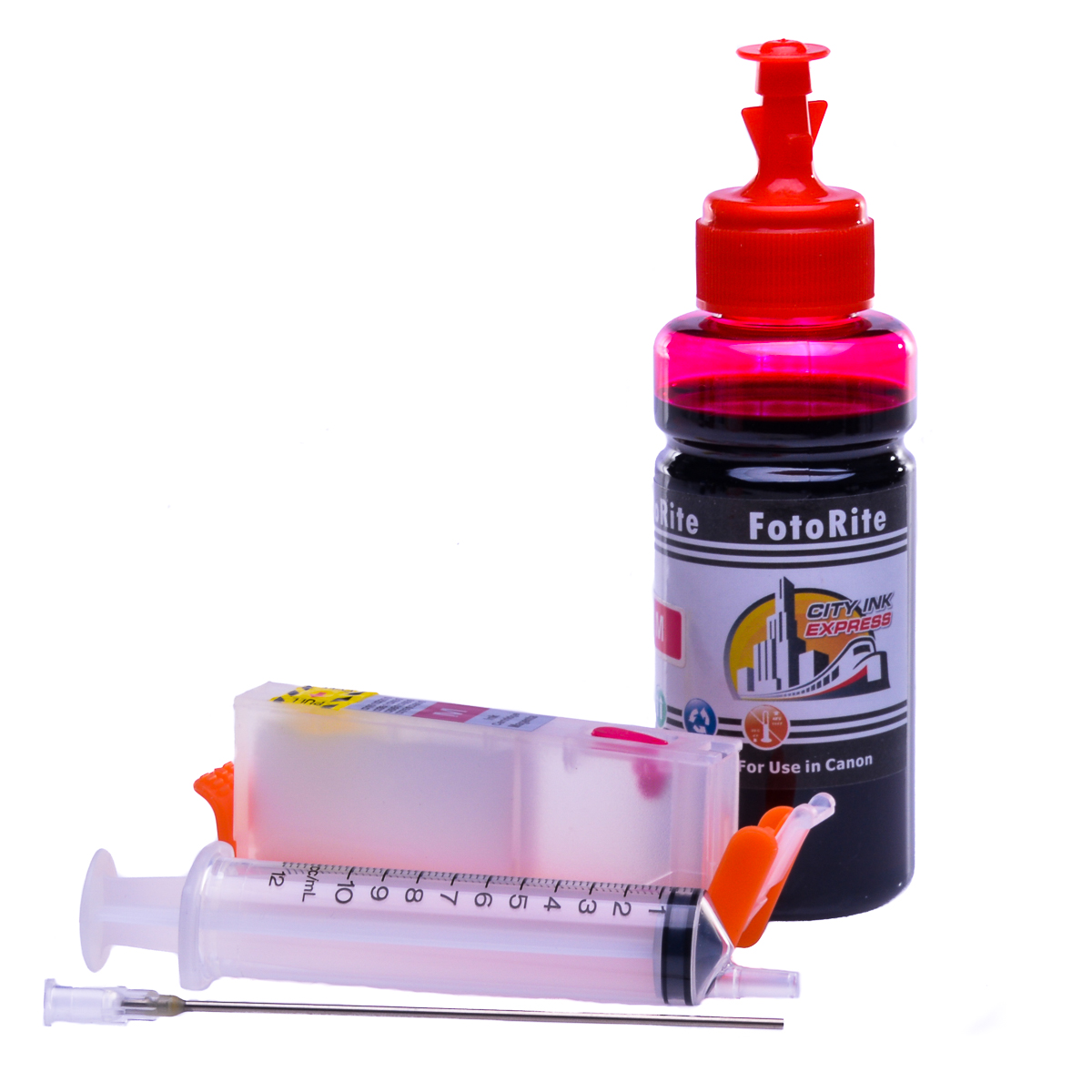 Refillable CLI-551M Magenta Cheap printer cartridges for Canon Pixma MG5650 6510B001 dye ink