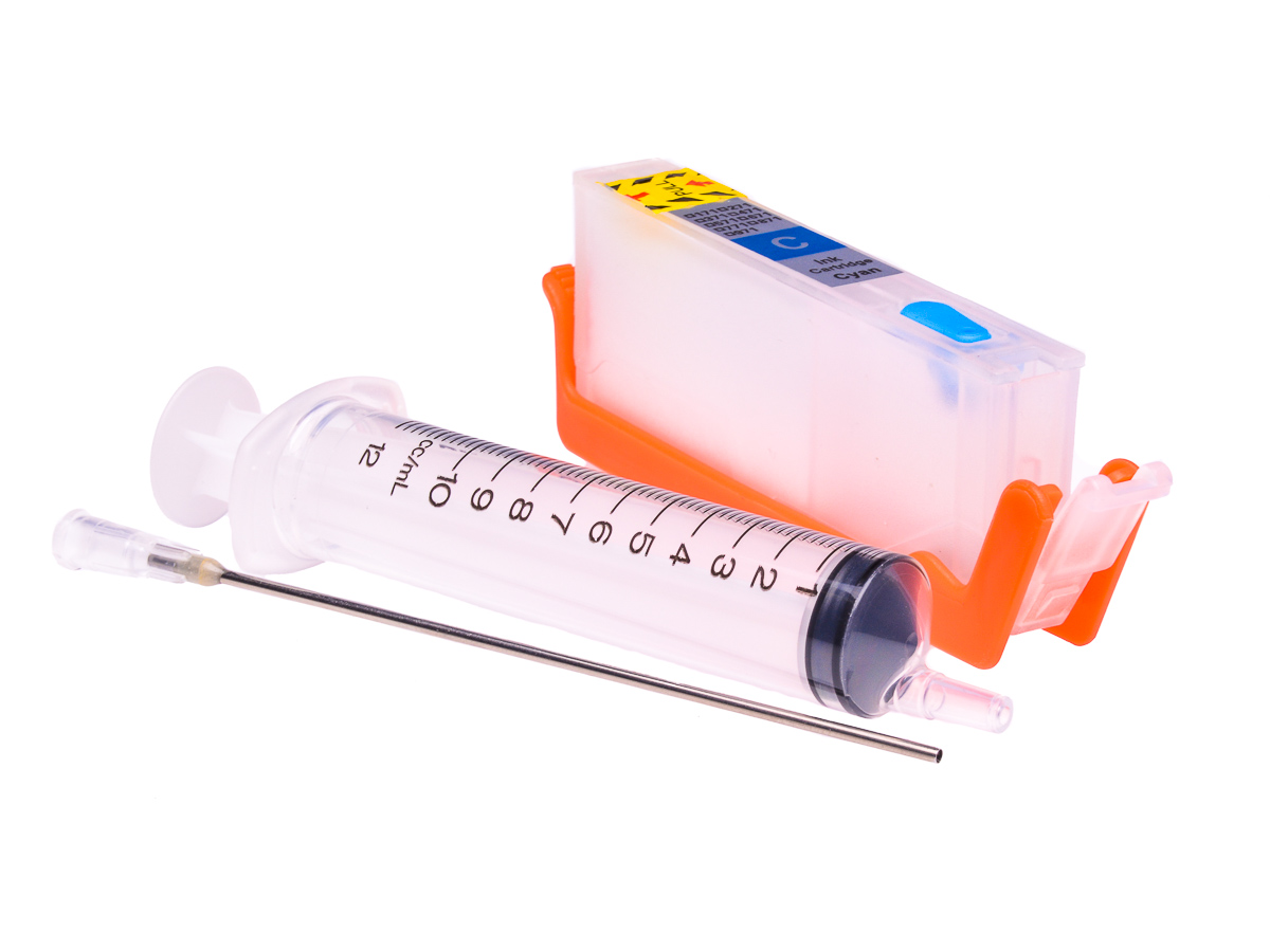 Empty Refillable CLI-571C Cyan Cheap printer cartridges for Canon Pixma MG6853 0386C001