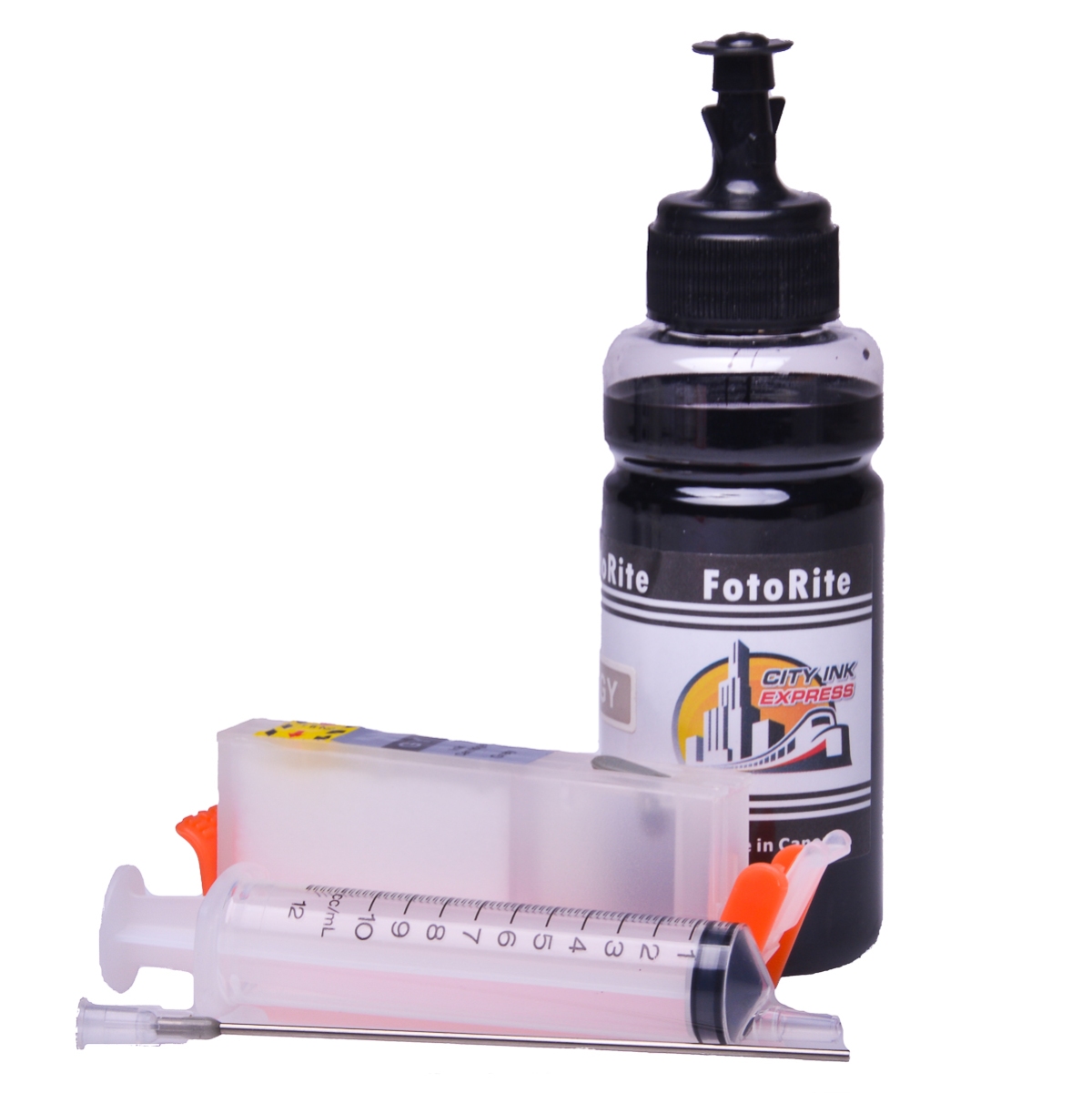 Refillable CLI-571GY Grey Cheap printer cartridges for Canon Pixma MG7750 0389C001  dye ink