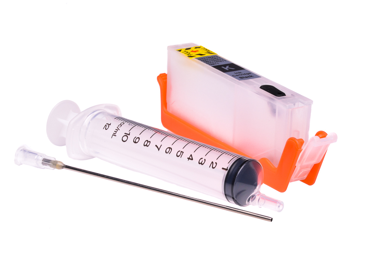 Empty Refillable CLI-571BK Black Cheap printer cartridges for Canon Pixma TS5051 0385C001