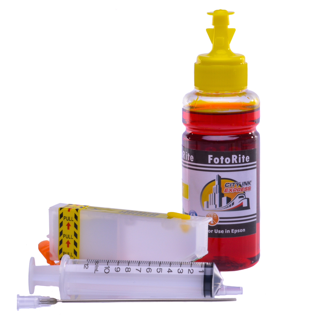 Refillable 202 - C13T02F44010 Yellow Cheap printer cartridges for Epson XP-6100 202XL - C13T02H44010 dye ink