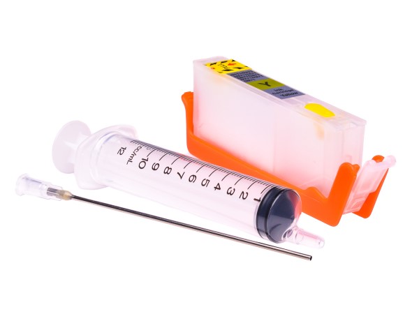 Empty Refillable CLI-581Y Yellow Cheap printer cartridges for Canon Pixma TS8250 2105C001