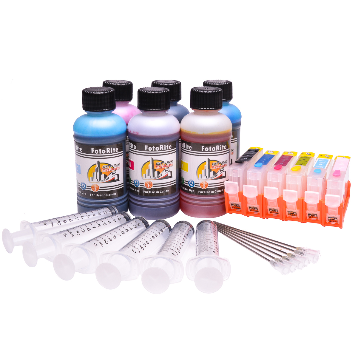 Refillable CLI-8 Multipack Cheap printer cartridges for Canon Pixma IP6600D  dye ink