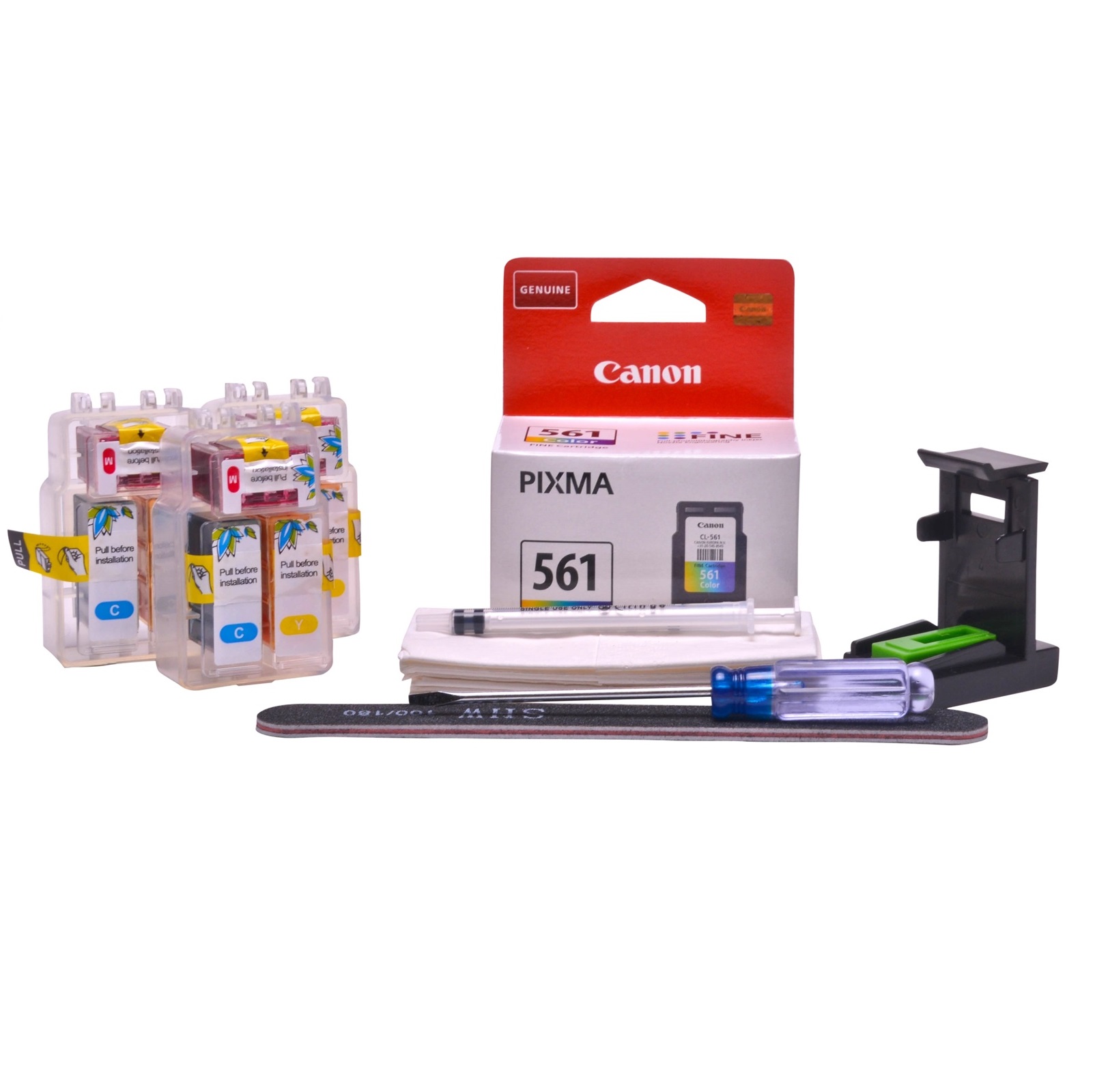 Refillable CL-561 Colour Pod Cheap printer cartridges for Canon Pixma ...