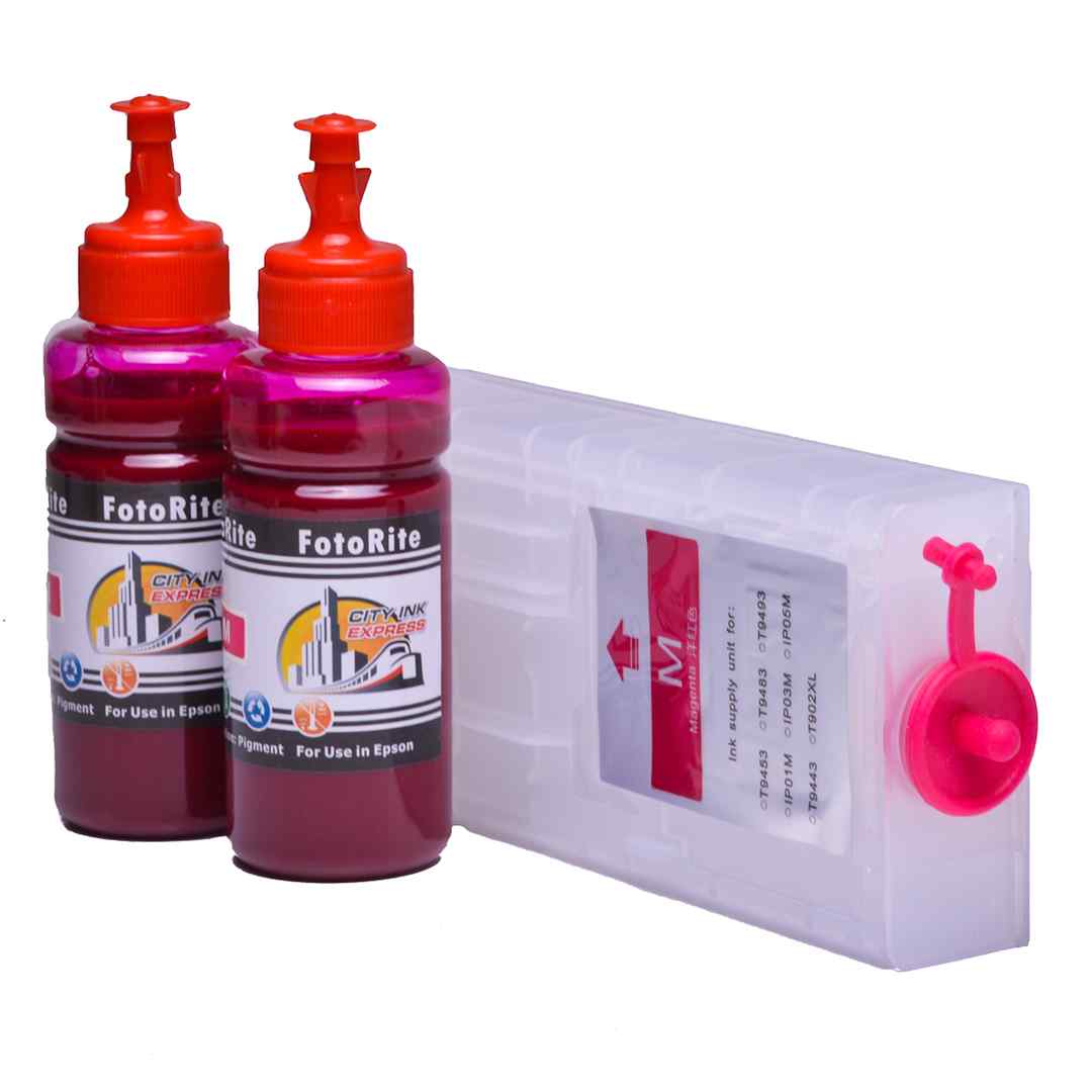 Refillable pigment Cheap printer cartridges for Epson WF-C5710DWF T9453 - C13T945340 T9443 - C13T944340 Magenta