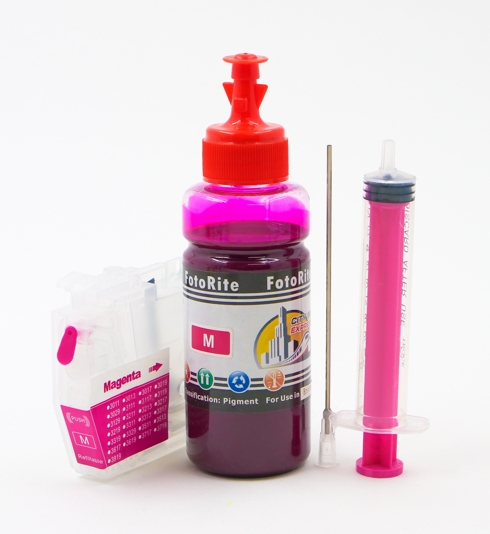 Refillable pigment Cheap printer cartridges for Brother MFC-J6930DW  LC-3219M Magenta