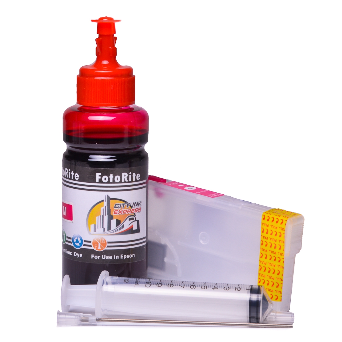 Refillable 407 - C13T07U340 Magenta Cheap printer cartridges for Epson WF-4745DTWF KeyBoard dye ink