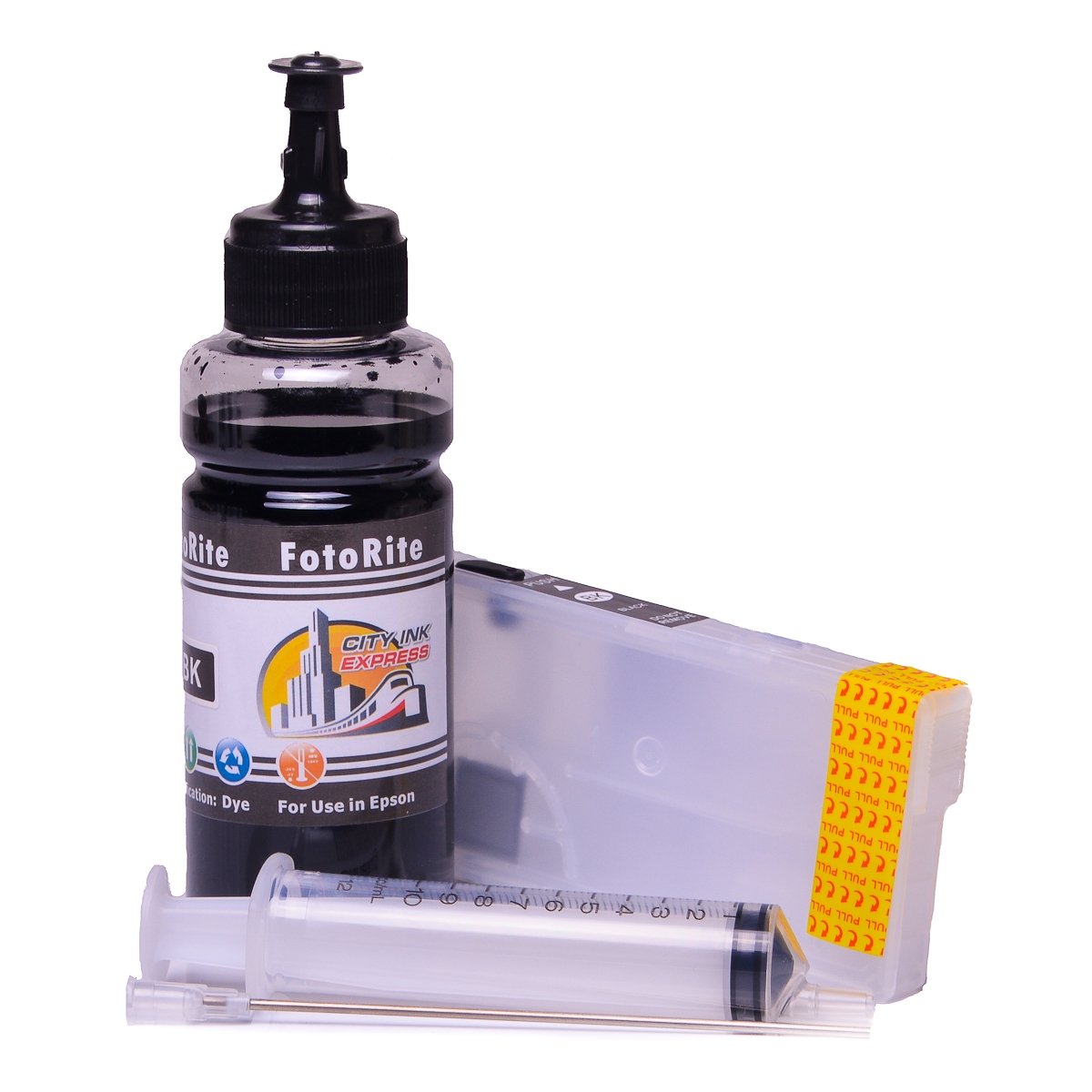 Refillable T3581 - C13T35814010 Black Cheap printer cartridges for Epson WF-4740DWF T3591 - C13T35914010 dye ink