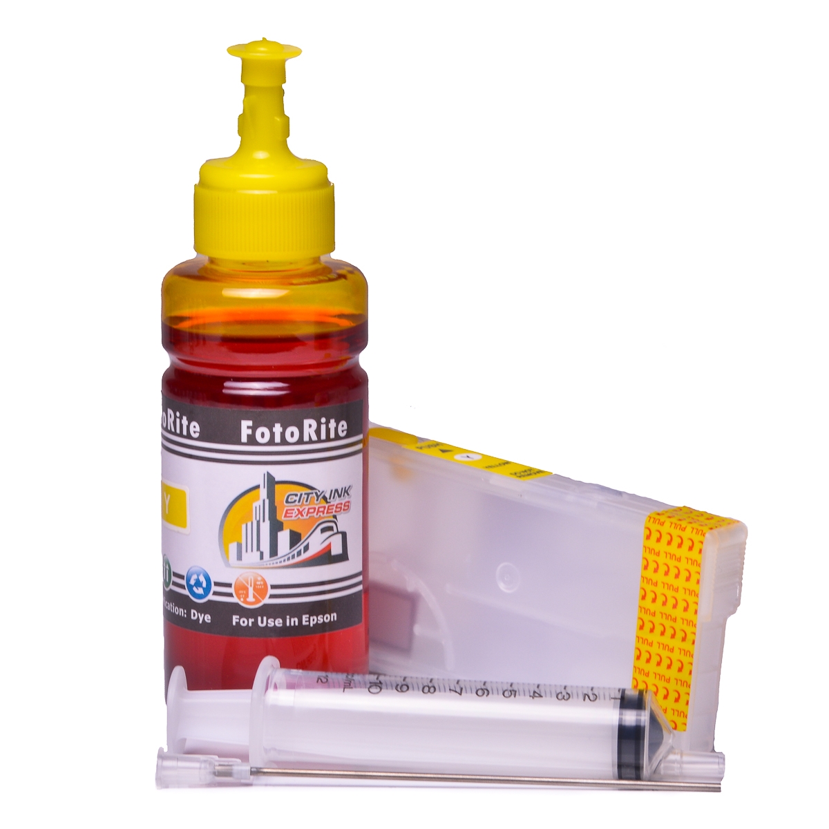 Refillable 405 - C13T05G44010 Yellow Cheap printer cartridges for Epson WF-4830DWF 405XL - C13T05H44010 dye ink