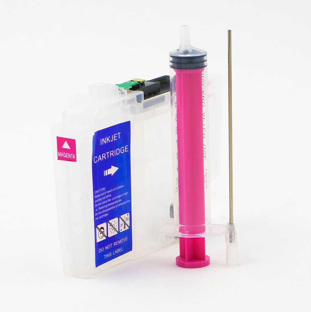 Empty Refillable LC3233 Magenta Cheap printer cartridges for Brother MFC-J1300dw LC3235XL