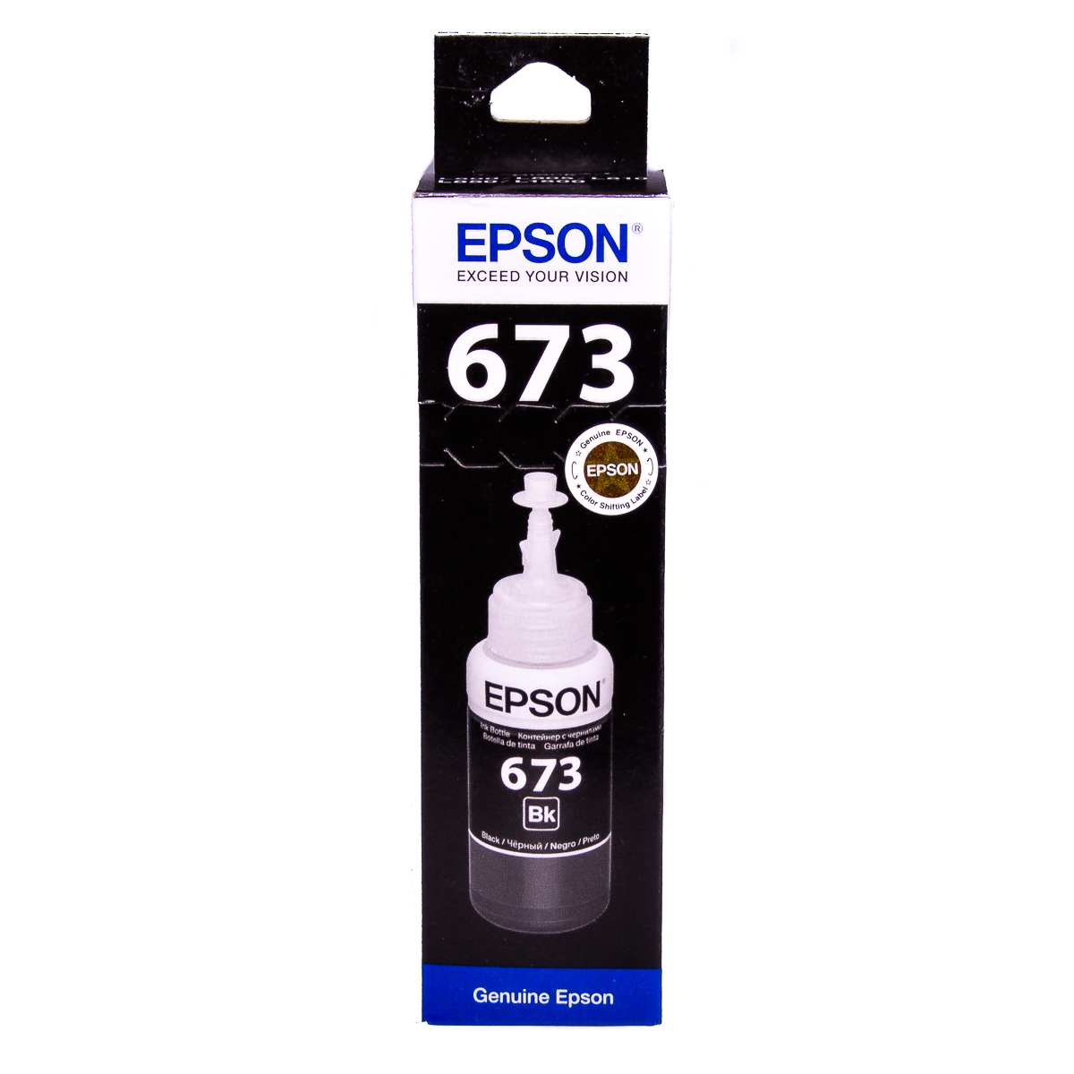 Epson T6731 Black original dye ink refill Replaces L810