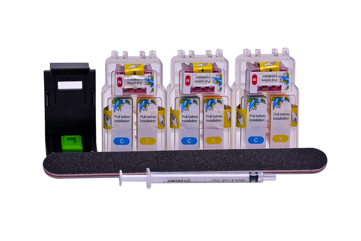 Cheap multipack of colour refill pods with clip dye ink replaces Canon Pixma TR4551 - CL-546