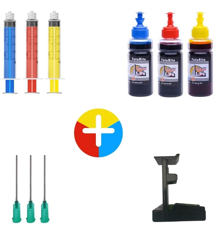 Colour ink refill kit for HP Deskjet 3735 HP 304 printer