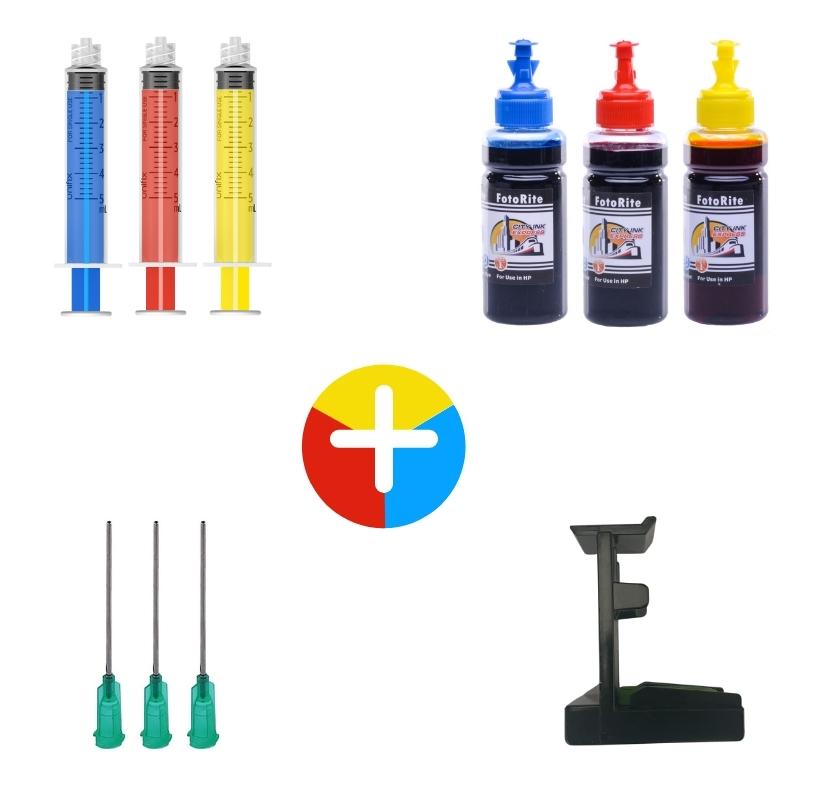 Colour ink refill kit for HP Deskjet 3550 HP 28 printer
