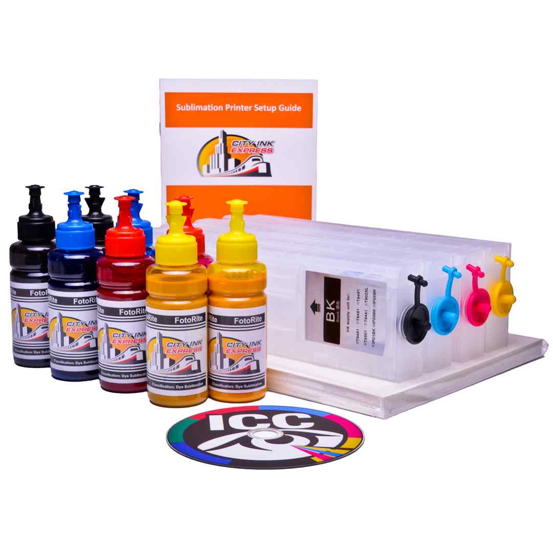 Refillable Sublimation ink cartridge for Epson WF-C5790DWF printer