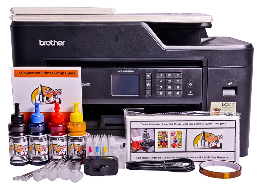 Sublimation printer package for Brother MFC-J5330DW printer