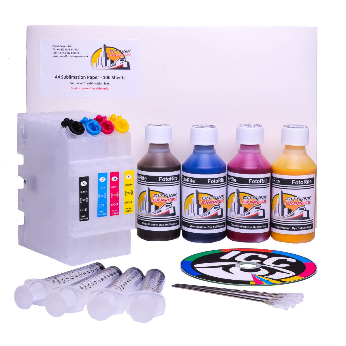 Refillable Sublimation ink cartridge Ricoh SG2100N Printer 400ml of ink from City Ink