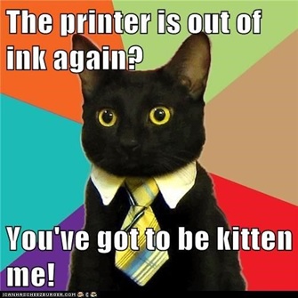 Cat printing meme