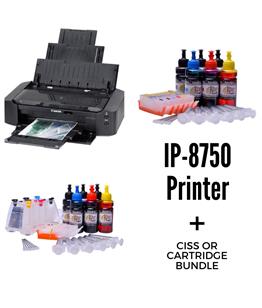 Continuous ink system printer bundle for the Canon IP8750 A3 printer