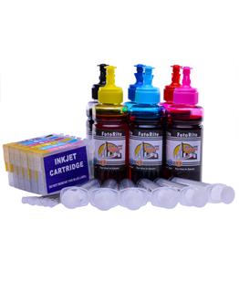 Refillable T0791-T0796 Multipack Cheap printer cartridges for Epson Stylus R1400 C13T0791-6 dye ink