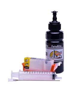 Refillable CLI-526BK Black Cheap printer cartridges for Canon Pixma IX6550 2933B001AA dye ink