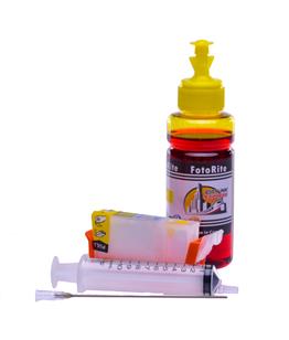 Refillable CLI-521Y Yellow Cheap printer cartridges for Canon Pixma MP650 2936B001AA dye ink