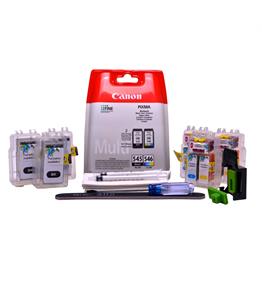 Multipack Cheap printer cartridges for Canon Pixma IP2850 | Refillable dye and pigment ink
