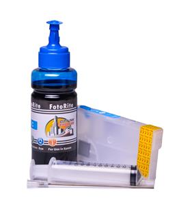 Refillable 407 - C13T07U240 Cyan Cheap printer cartridges for Epson WF-4745DTWF KeyBoard dye ink