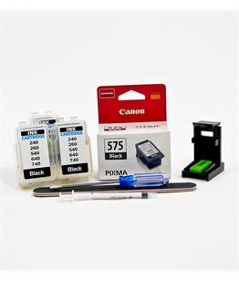 Refillable pigment Cheap printer cartridges for Canon Pixma TS3551i 5438C001 PG-575 Pigment Black
