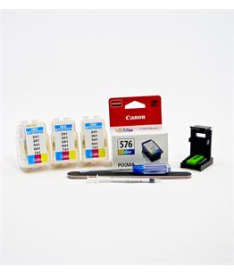Refillable CL-576 Colour Pod Cheap printer cartridges for Canon Pixma TS3551i 5442C001 dye ink